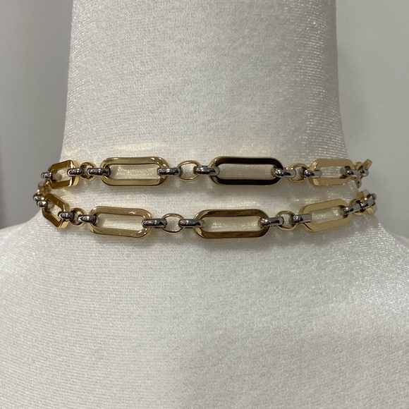 White House Black Market Gold and Silver Pendant Necklace - Picture 8 of 10